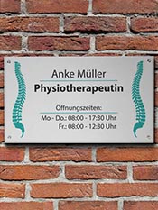 Firmenschild Werbeschild Montage Alu-Dibond Acrylglas Acrylglasschild