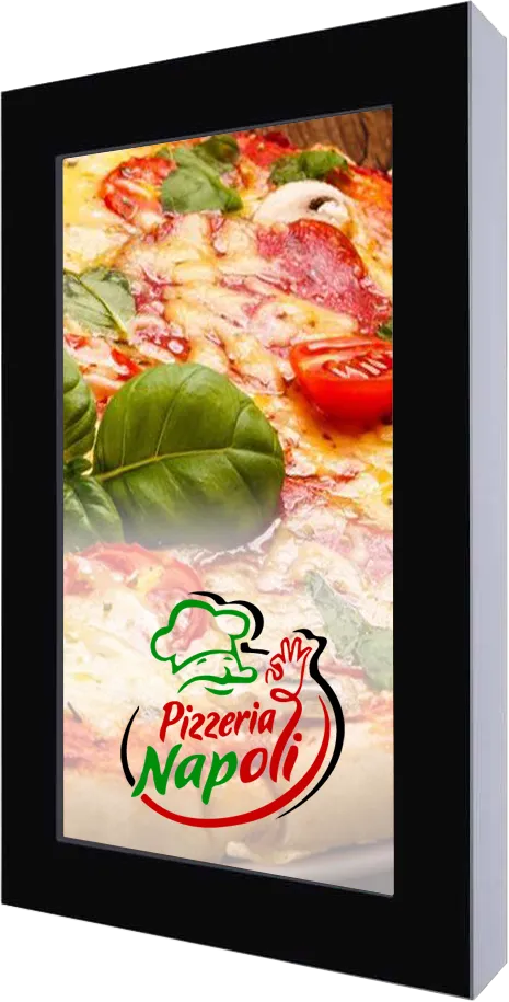 Werbedisplays für innen und außen als digitale Werbe- und Informationssysteme