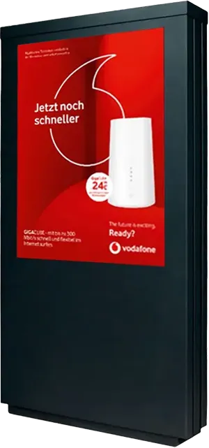 Digitaler Werbepylon mit LED-Display an einem Unternehmensstandort in Bremen für moderne Außenwerbung und klare Besucherorientierung