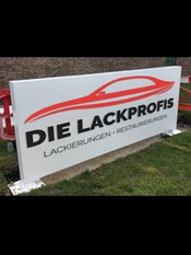 Standschild Firmenschild Werbetafel mit Fundament
