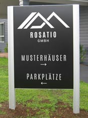 Standschild Infotafel Werbetafel Firmenschild Werbetechniker Werbung