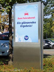Werbepylon mit LED Display in Dresden für moderne Außenwerbung an Gewerbeobjekten, Einfahrten und Unternehmensarealen